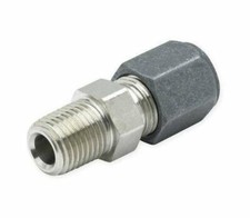 1/4 Tube x 1/8 MNPT 316ss Flareless Compression Fitting Parker 4 FBU-SS 