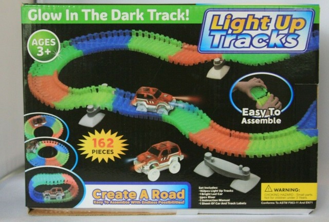 light up car track