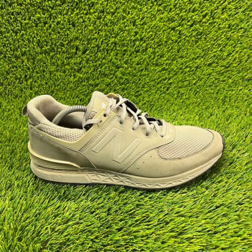 New Balance 574 Mens Size 10 Beige Olive Athletic Running Shoe Sneakers MS574SCH - Imagen 1 de 9