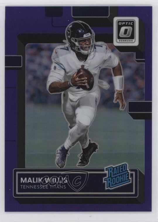2022 Panini Donruss Optic Rated Rookie Purple Prizm 16/50 Malik Willis #203 1lj9