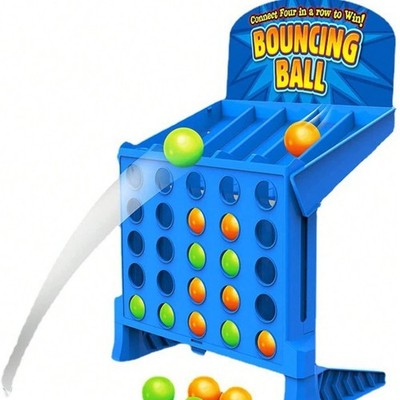 Point Games Bounce 4-in-a-Row, Travel Case Classic Strategy Game for Kids & F...