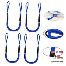 Pack of 4 Bungee Dock Lines for Boat Shock Absorb Dock Tie Mooring Rope blue