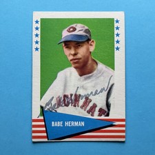 1961 Fleer #114 Babe Herman AUTO Signed