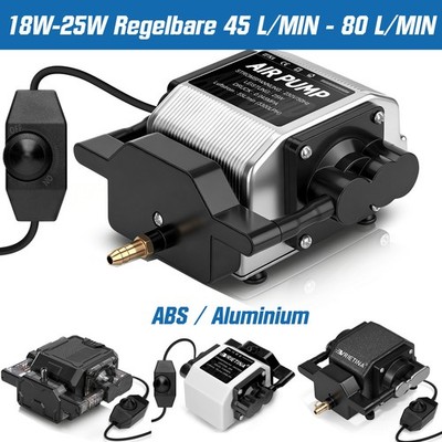 18W-25W Regelbare Aquarium Luftpumpe Tauchpumpe Sauerstoffpumpe Gartenteiche