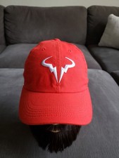 Nike Heritage86 Dri-Fit Rafa Nadal Bull Logo Tennis Hat Red Adjustable EXCELLENT