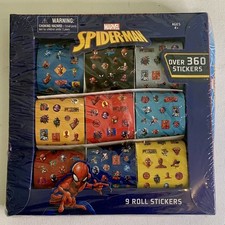 Spider-Man Sticker Collection Marvel 9 Rolls 360pc Colorful Spiderman Comics Lil