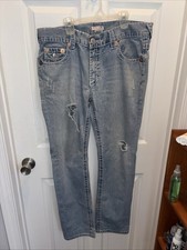 TRUE RELIGION W LIMITED Edition Ooo1-1205 Ripped Made In USA Size 36X29