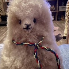100 BABY ALPACA STUFFED ALPACA /llama 10-12 INCHES - BEIGE