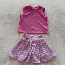 Yogalicious Girls Pink Tennis Skort Set Size 4 Athletic Activewear Outfit