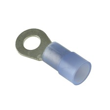 6 Ga. Insulated Ring Terminals, 5/16" Stud - pack of 10