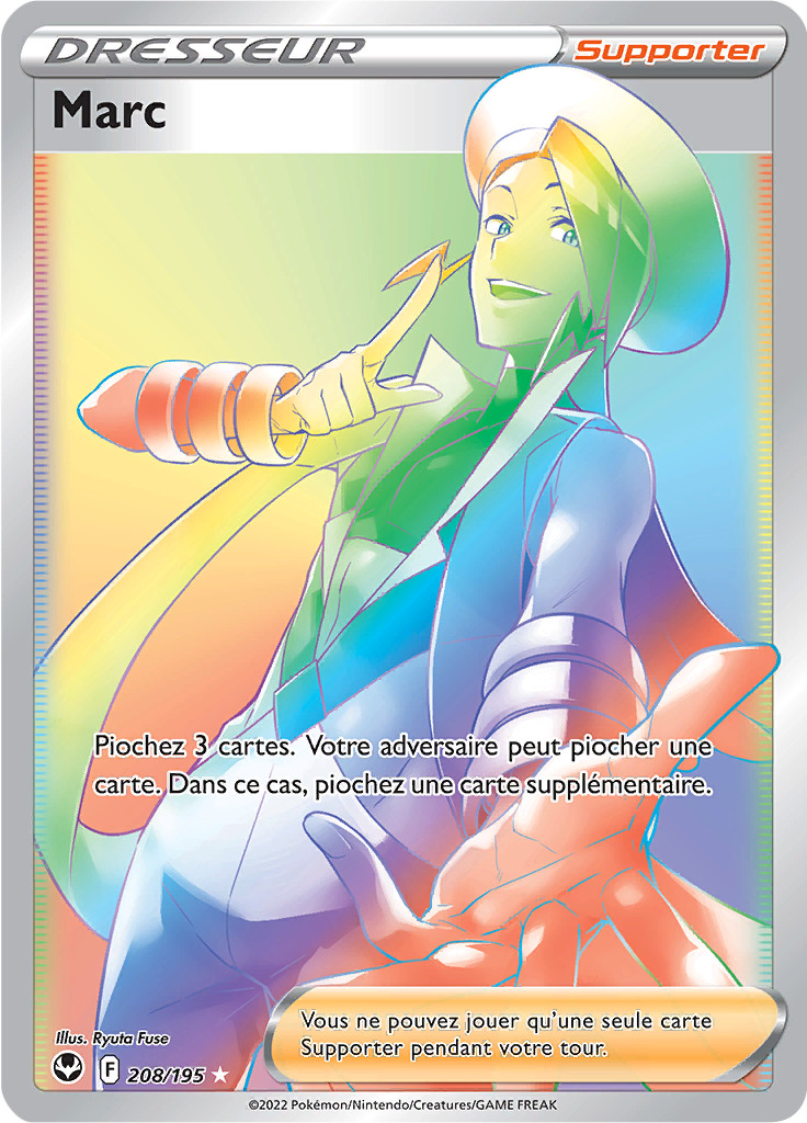 Carte Pokémon Marc 208/195 Rainbow Tempête Argentée