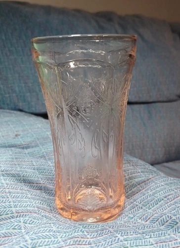 Vintage Indiana Glass Recollection Pink Federal Madrid Glass Depression 6.5"x3.5