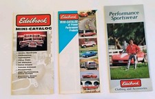 Edelbrock Mini Catalog Vtg Lot 3 Performance Parts Performance Sports Wear