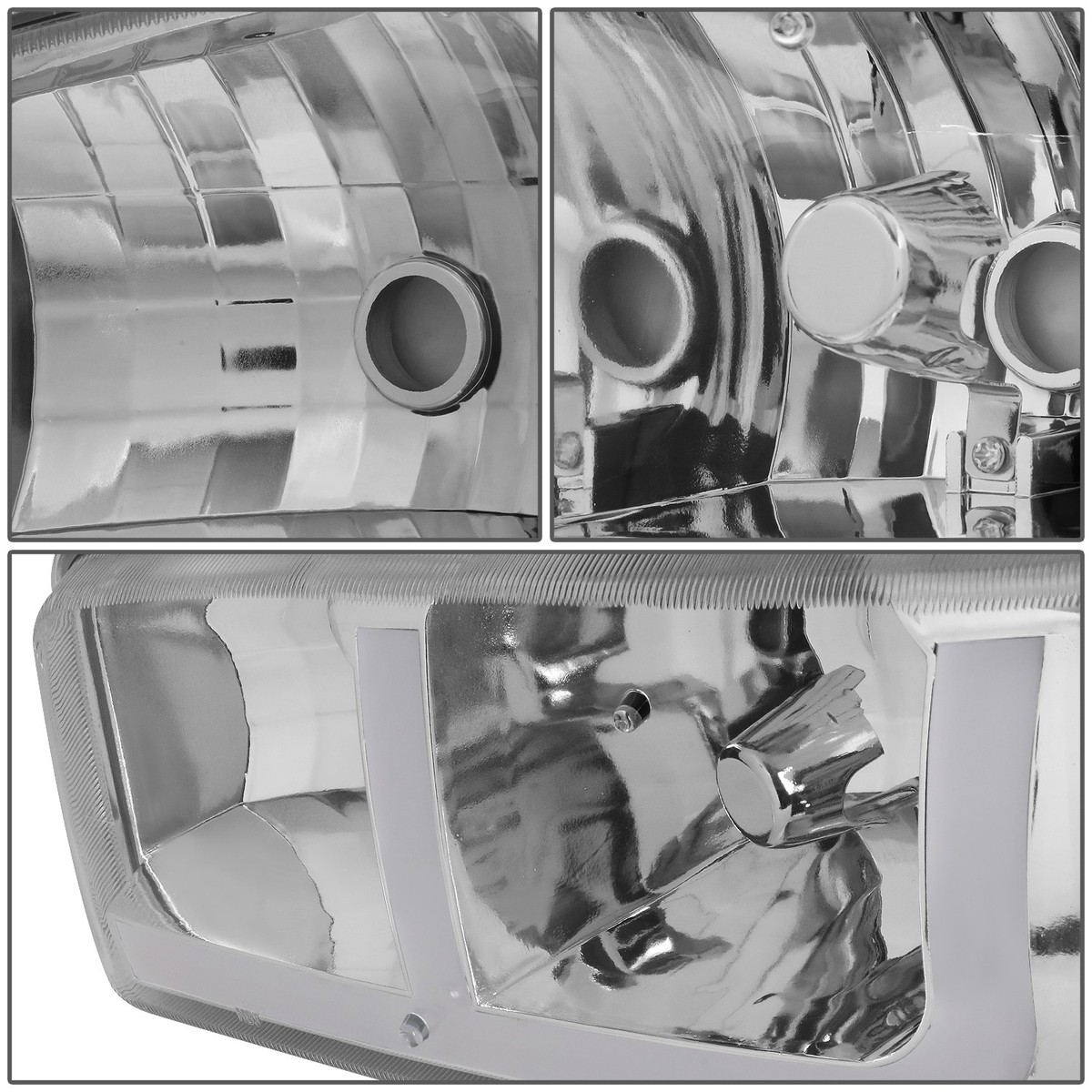 [SWITCHBACK F-LED DRL TURN SIGNAL]FOR 99-07 SIERRA 1500-3500 HEADLIGHTS CHROME - Foto 10