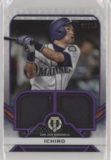 2021 Topps Tribute Dual Relics Purple 33/50 Ichiro Suzuki Ichiro #DR-I HOF 5w7