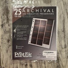 120 Medium Format Archival Negative Sleeves Pack of 25