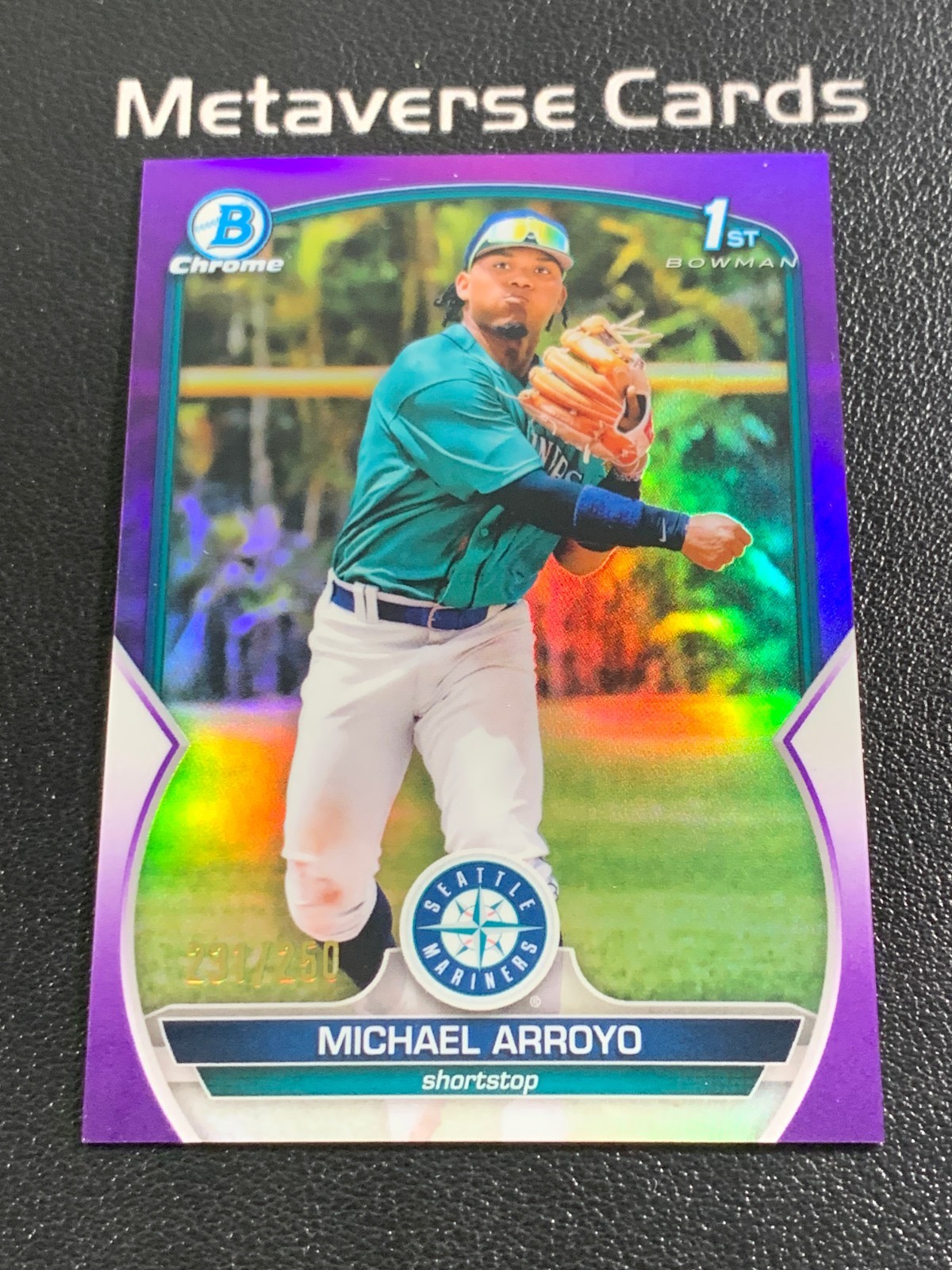 2023 Bowman 1st Chrome Prospects Purple Refractor #BCP-63 Michael Arroyo 231/250