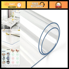 Clear Table Cover Protector 36"x60" - 2mm Thick PVC Rectangle Mat for Dining Roo