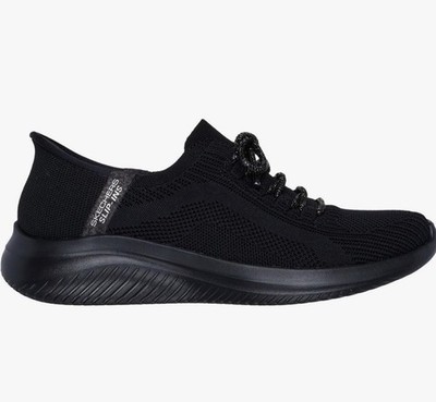 SKECHERS DAMENSCHUHE SCHWARZ SKETCHERS DAMEN SLIPPER SNEAKER GO WALK UK 6 NEU
