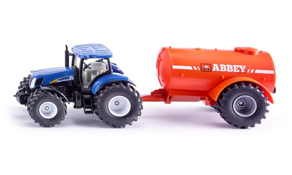 Tracteur New Holland T7070 SIKU 1/50 avec tonne à lisier Abbey en métal