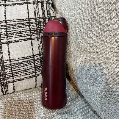 Owala Freeship Water Bottle Stainless Steel Black Cherry 24oz READ Small Dent