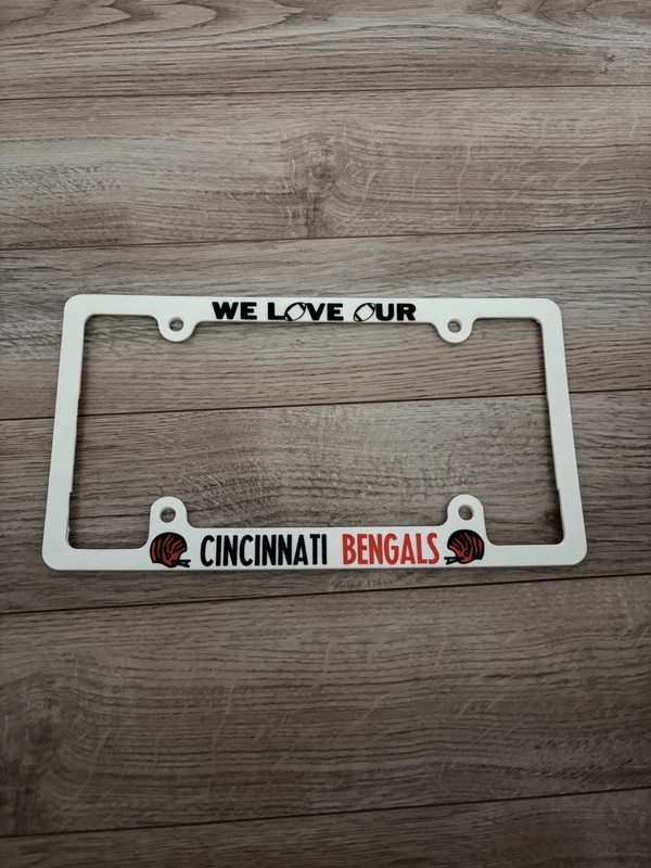 Vintage Cincinnati Bengals License Plate Frame