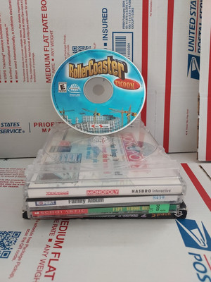Vintage PC Game Bundle Lot Of 5 Scholastic Monopoly Family Album Tycool - #62h