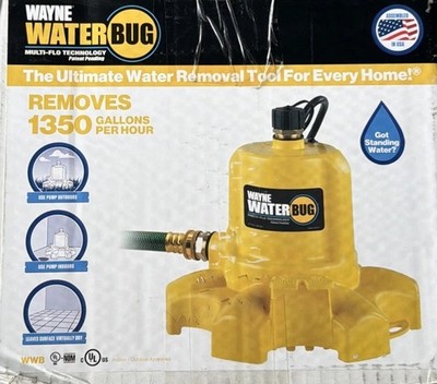 Wayne 1/6 HP WaterBUG Submersible Utility Pump with Multi-Flo Technology