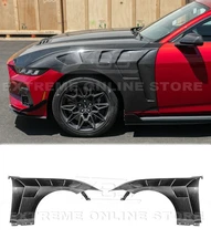 Pair Carbon Fiber GTD Style Front Side Vented Fender For 24-Up Ford Mustang S650