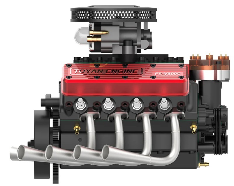 Toyan V8 FS-V800G 28cc DIY 4 Stroke 8 Cylinder RC Gas Engine Kit Water ...