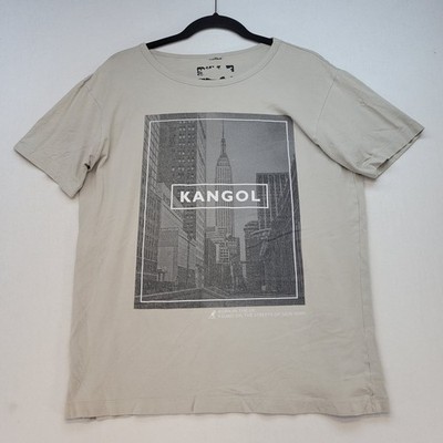Kangol Graphic T-Shirt Mens Large Tan New York City Empire State Building