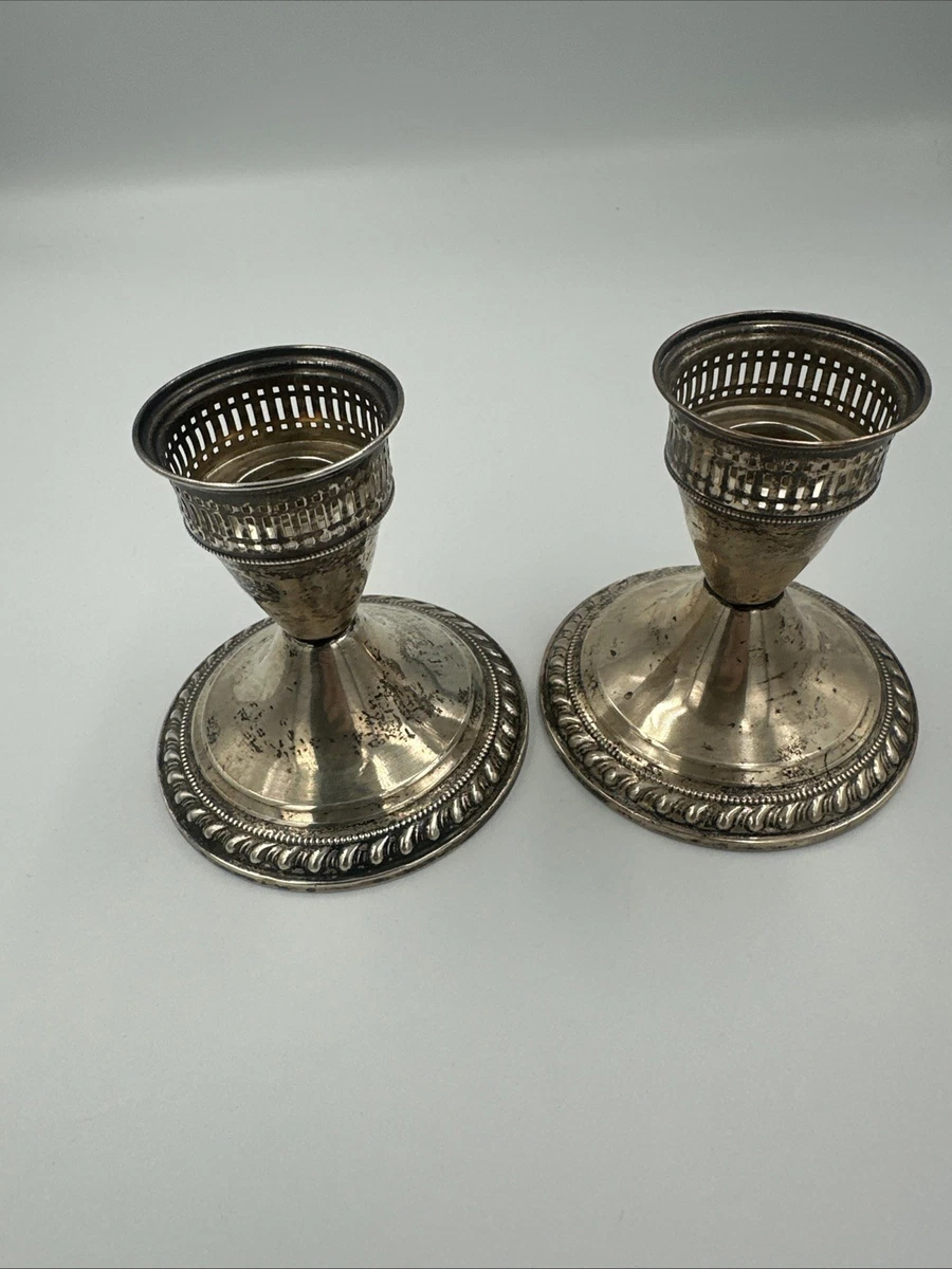 Duchin Creation In Antique Us Sterling Silver Candlesticks