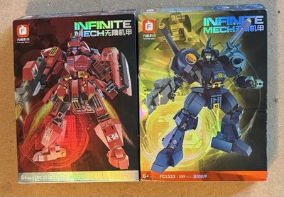 Lot Of 2 Forange Block Infinite Mech FC1523 FC1524 Building Figs New