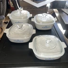 Corning Ware Pyrex Blue Cornflower Vintage Set 8 Pieces DISHES LIDS