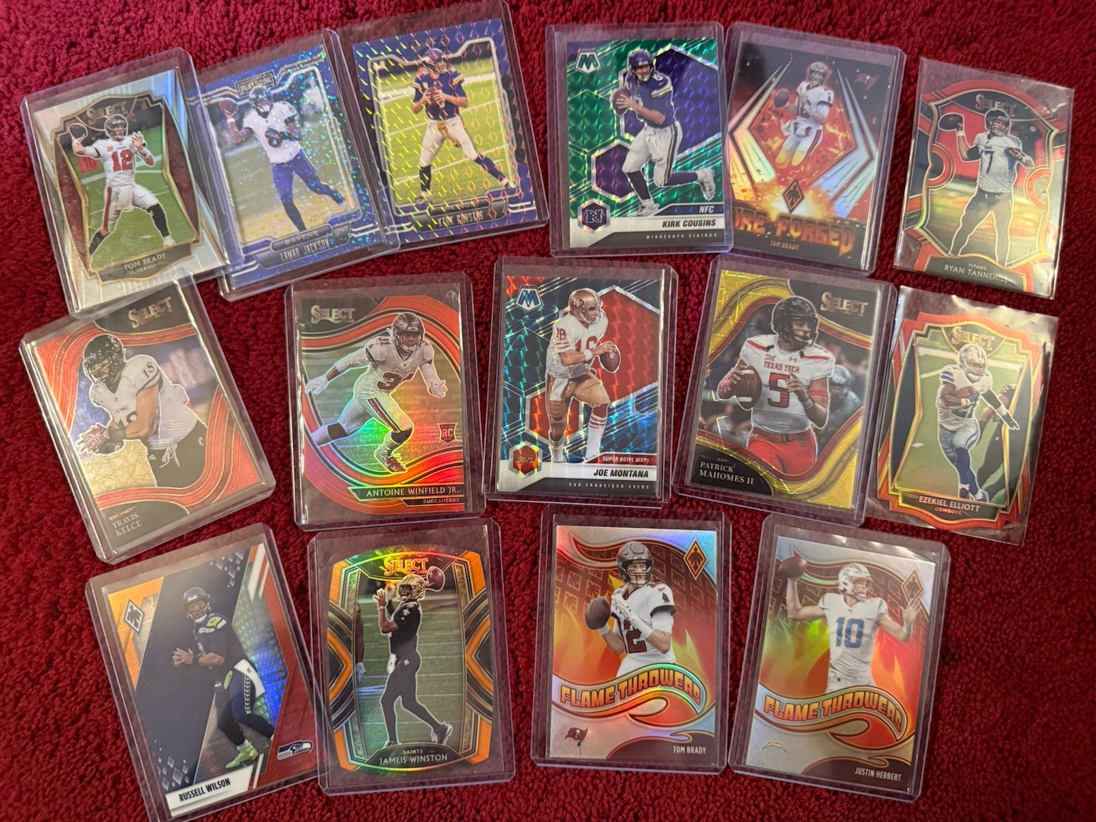 Huge 100+ Near Mint NFL Card Lot, Rookies, Inserts, Autos, RPAs, Prizms, Patches view 2