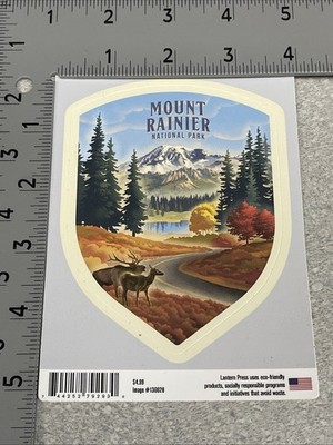 Decal - Mount Rainier National Park 4  All Weather Decal - Die Cut - Outdoor 