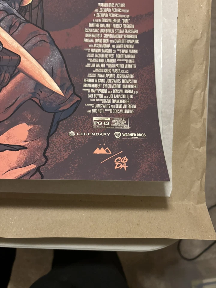 DUNE Variante Arena Martin Ansin Serigrafía CODA 150 Arte Póster Impresión Mondo Foto 3 de 4