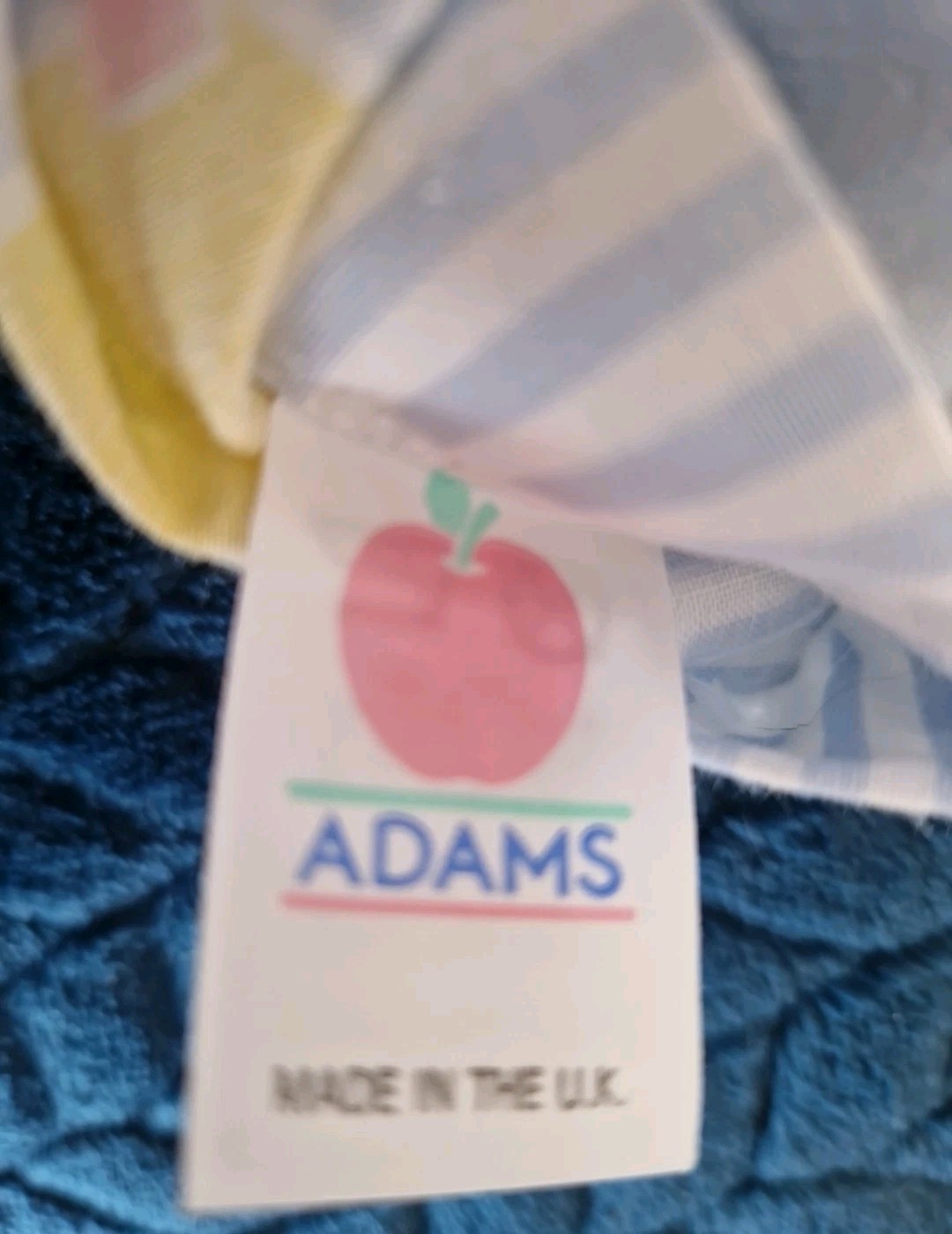Copripiumino e federa trapunta lettino vintage Adams made UK casa stampa arcobaleno foto 6