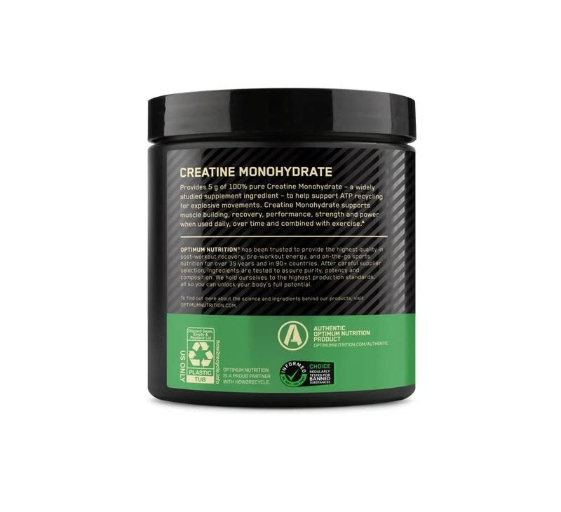 Monohidrato de creatina micronizada en polvo Optimum Nutrition - 300 g, 60 porciones Foto 3 de 4