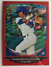 Arismendy Alcantara 2013 Bowman Chrome Prospect Red Wave Refractor #'d/25 - Cubs