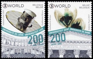 [A36] Belgium 2017 University good set very fine MNH stamps. Face val : 19.02 €