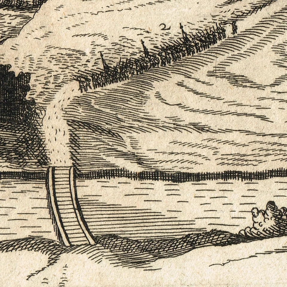 Mukachevo Мукачево Munkács Antique Print Hungary Ukraine 1688 Magyarország - Image 2 of 4