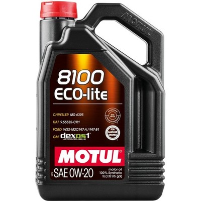 5L Synthetic Engine Oil 8100 0W20 ECO-LITE