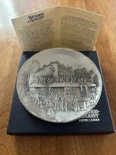 Wendell August Forge Amish Barn Raising “Teamwork” Hand Made Metal Coaster w/Box