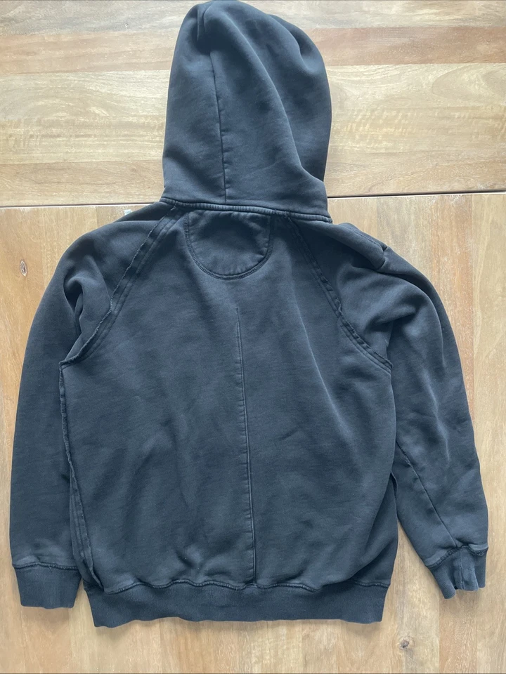 PRPS Trapezium Hoodie Mens Size Medium Black Zip Up Fleece Sweatshirt Sweater - Image 2 of 4