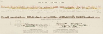EDINBURGH. Princes Street Development Scheme. PATRICK ABERCROMBIE 1949 alte Karte