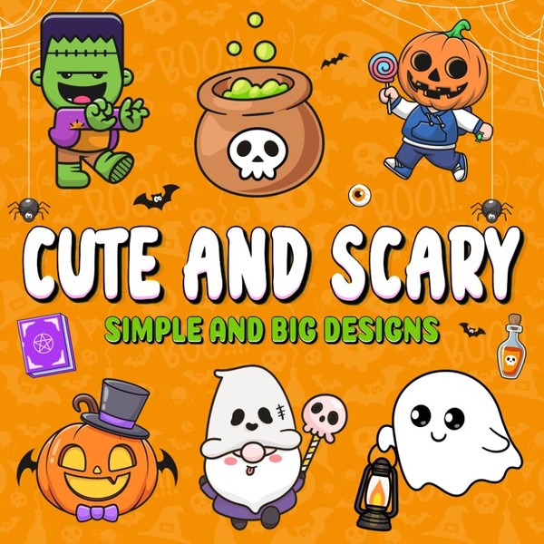 Halloween Malbuch FüR Erwachsene, Kawaii Designs, Einfache & Gruselige Motive-image