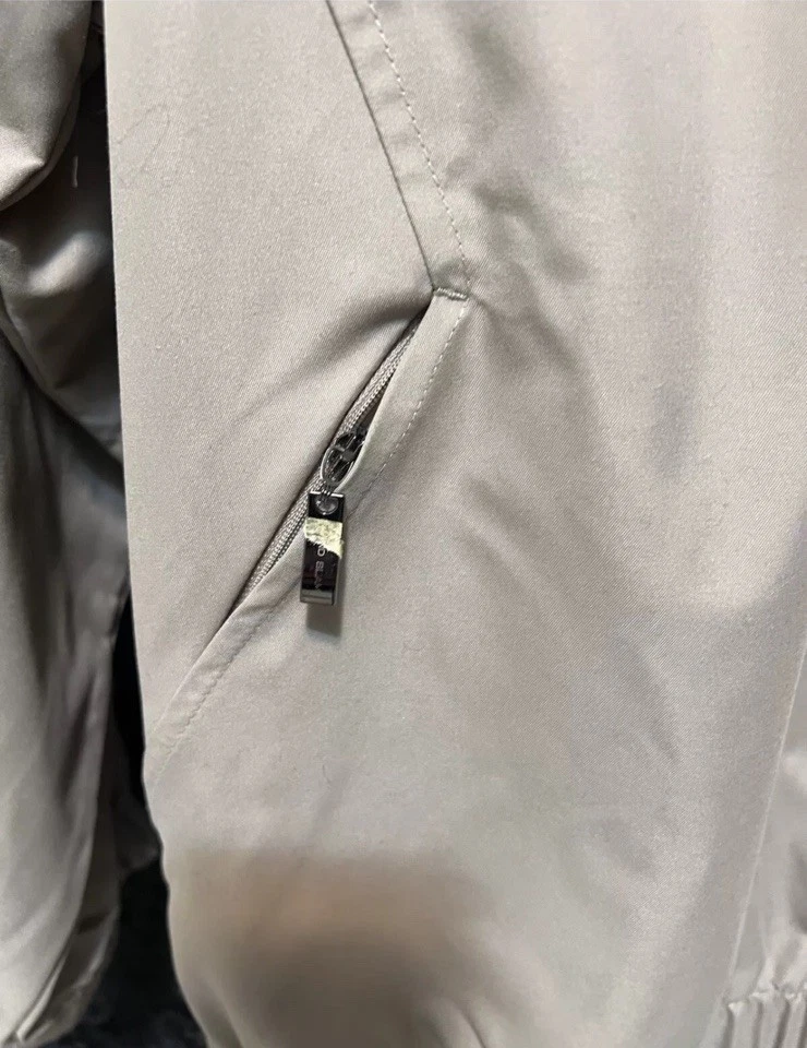 Grand Slam Golf Men’s Jacket L Beige Wind Water Resist Zip Off Sleeves - Image 4 of 4