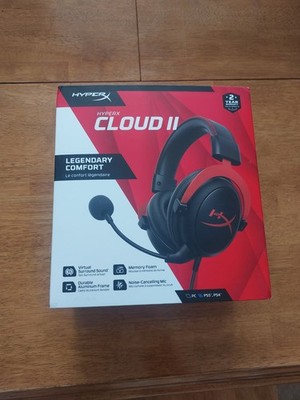 HyperX Cloud II Gaming Headset Black/Red USB 3.5mm Virtual Surround Sound Mic
