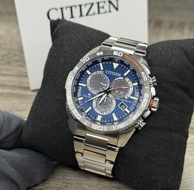 NEW PERPETUAL CALENDAR  Citizen Eco-Drive Land Steel Men's Watch CB5034-58L $595